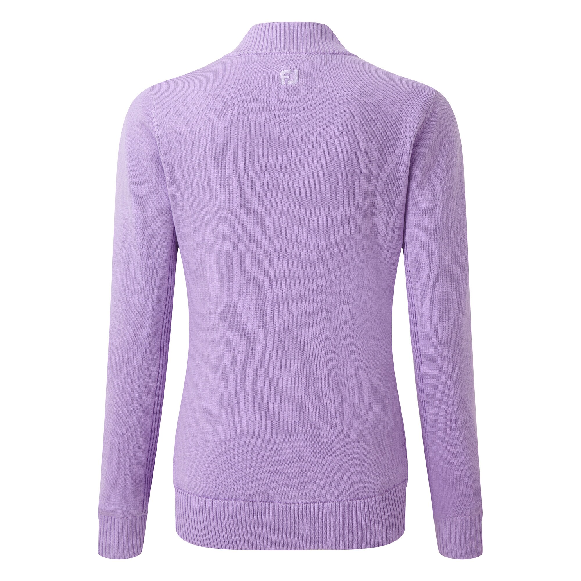 Full-Zip Lined Wool Blend Pullover