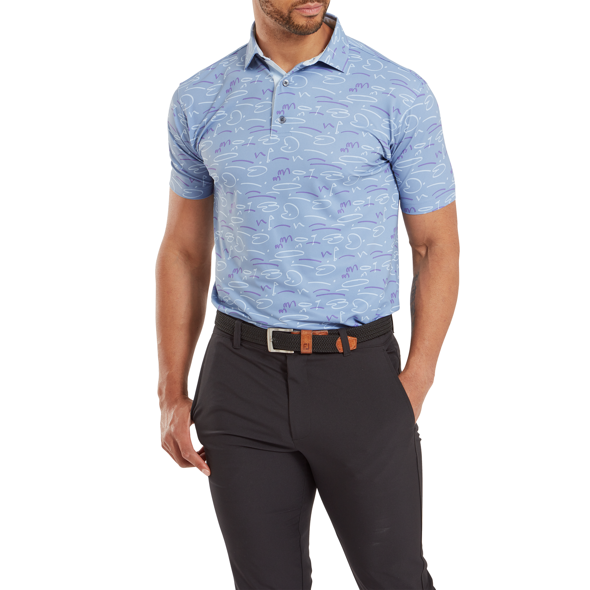 Golf Course Doodle Pique