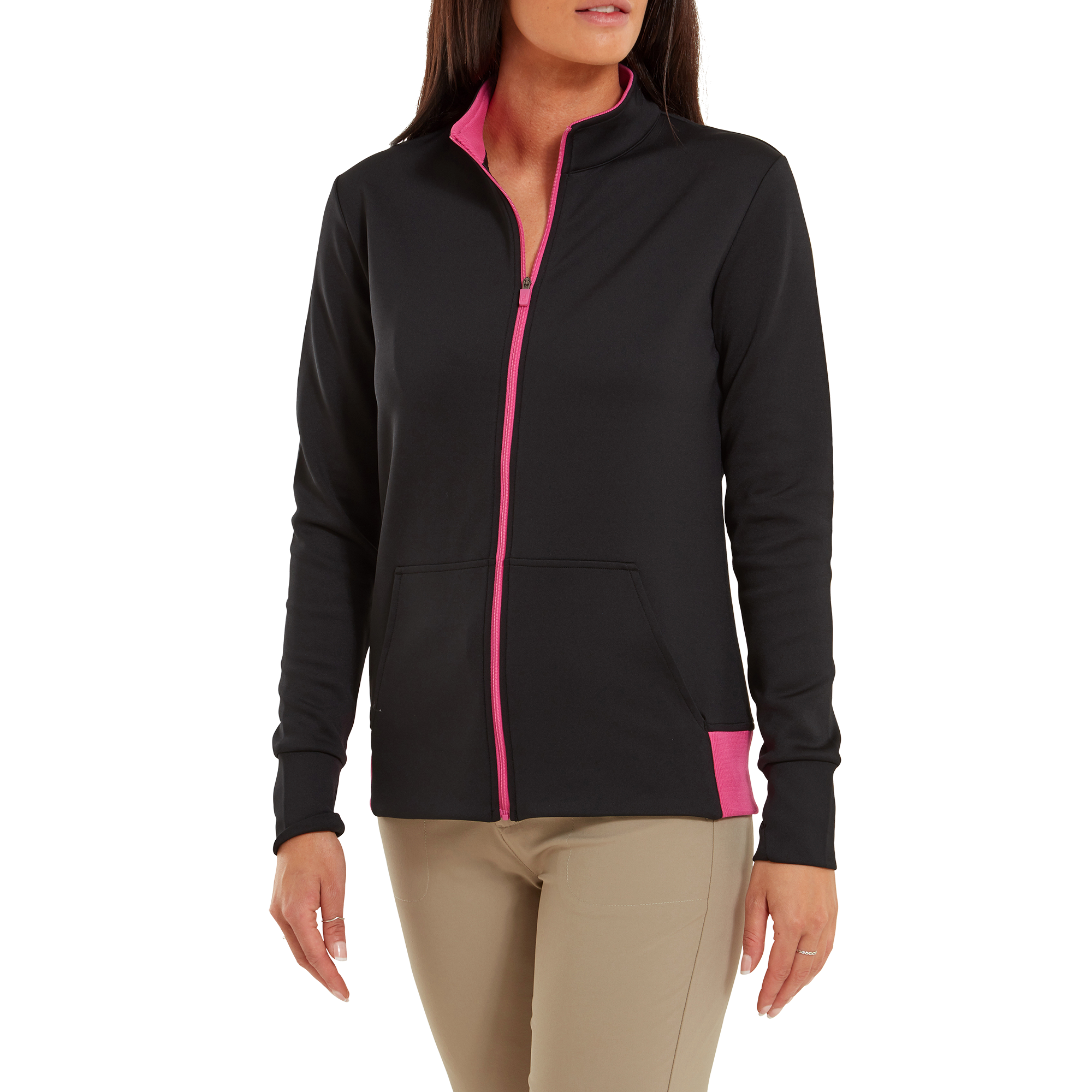 Full-Zip Knit Colour Block Midlayer