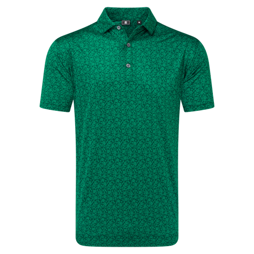 Polo imprim&eacute; Floral en fil d'Ecosse