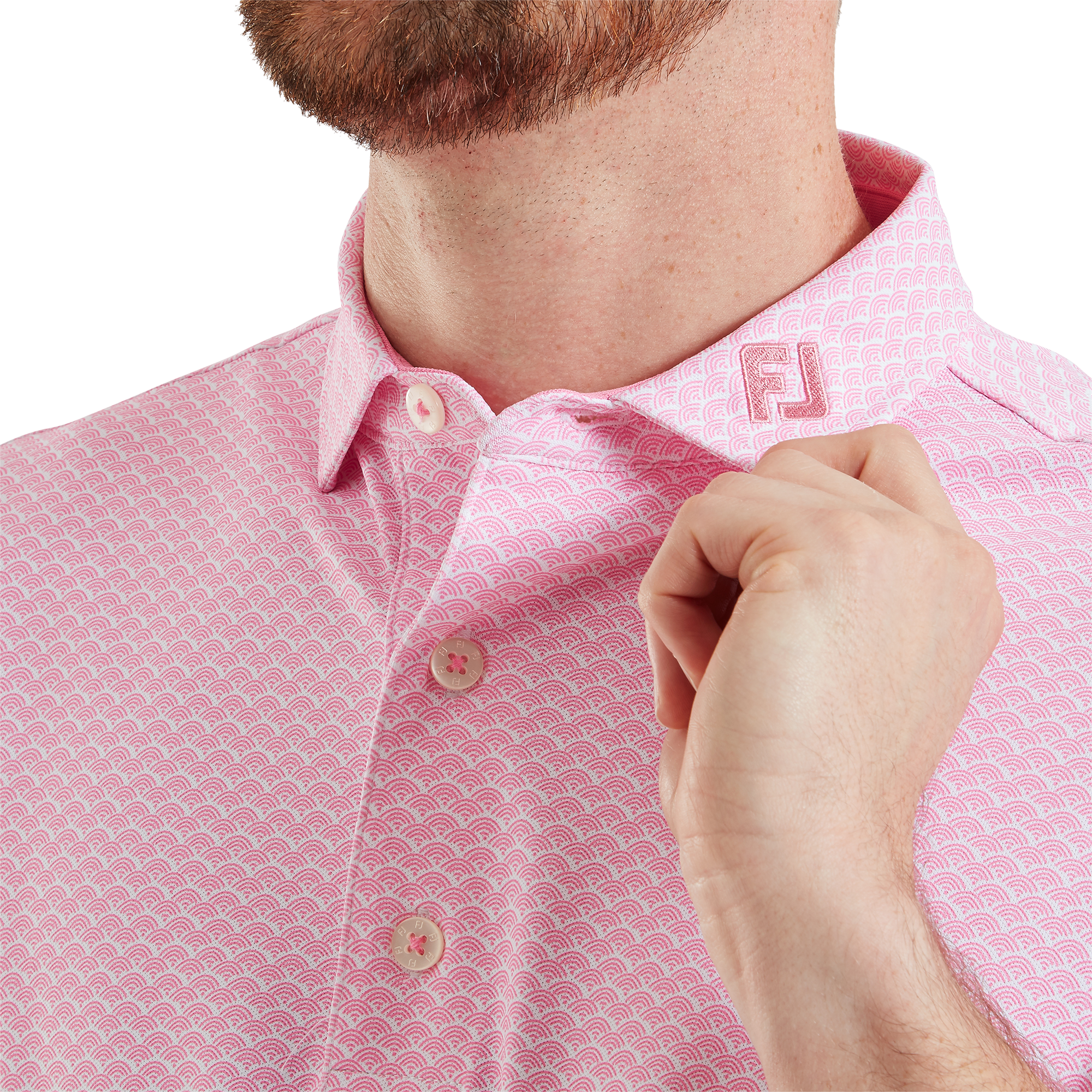 Polo piqu&eacute; imprim&eacute; coquillage