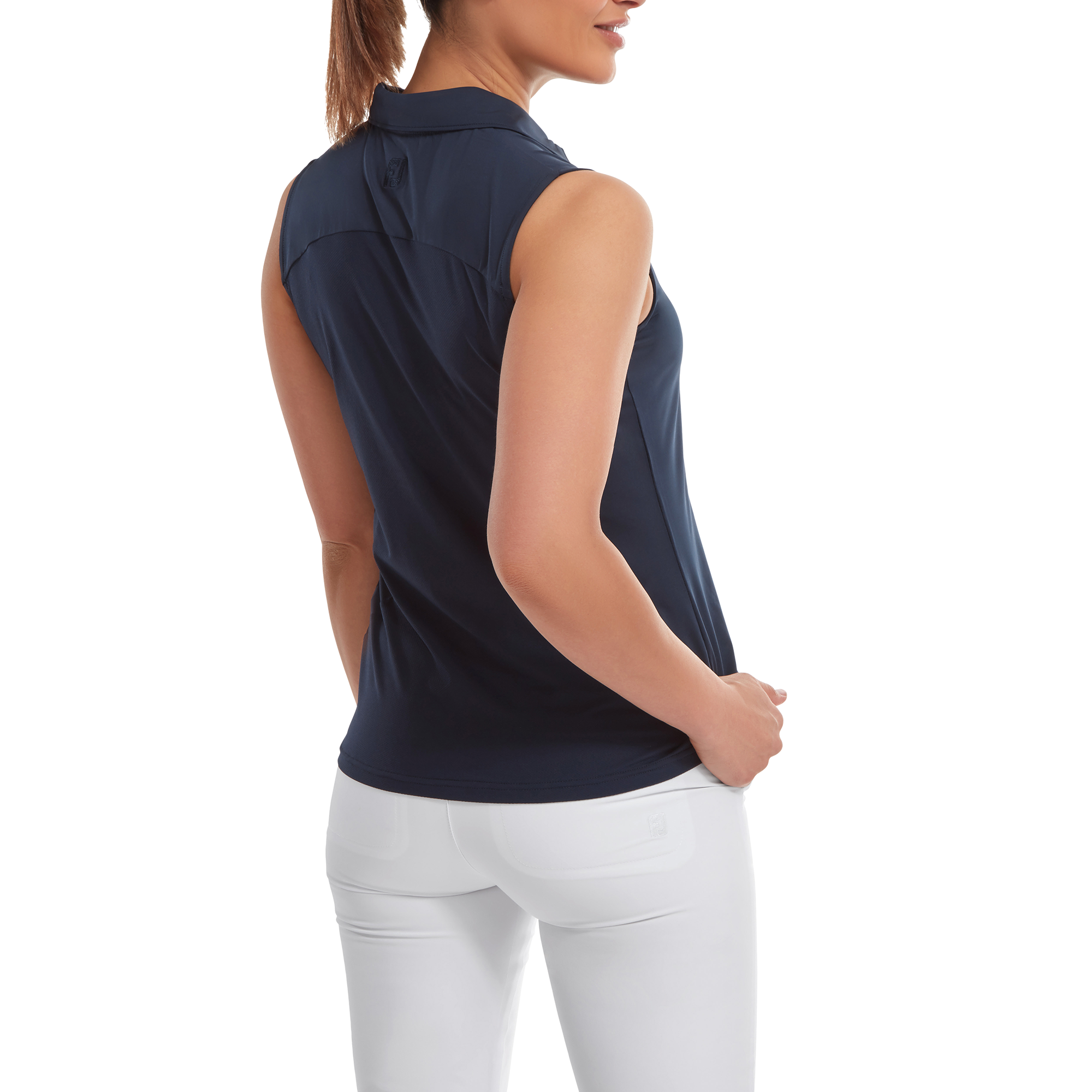 Mesh Back Sleeveless Lisle