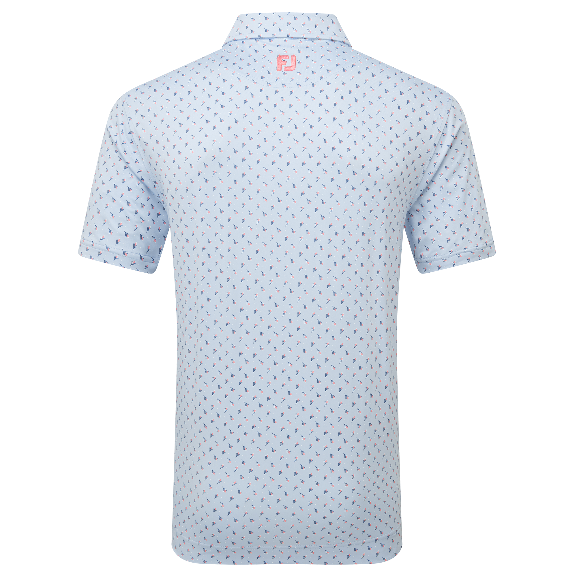 Polo en fil d'Ecosse imprim&eacute; bourgeon