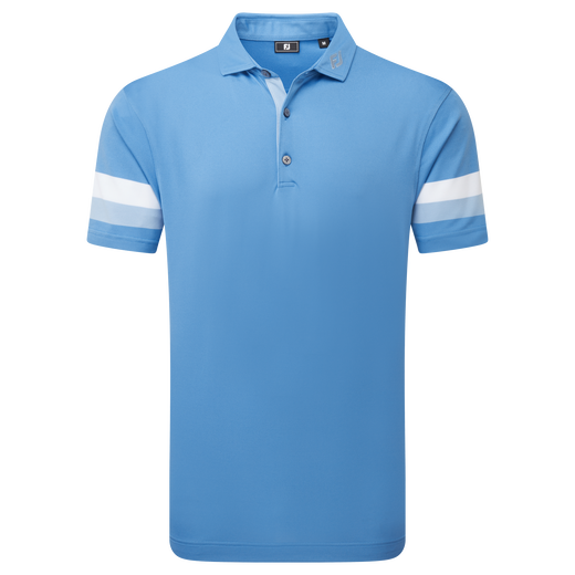 Polo piqu&eacute; &agrave; rayures sur les manches