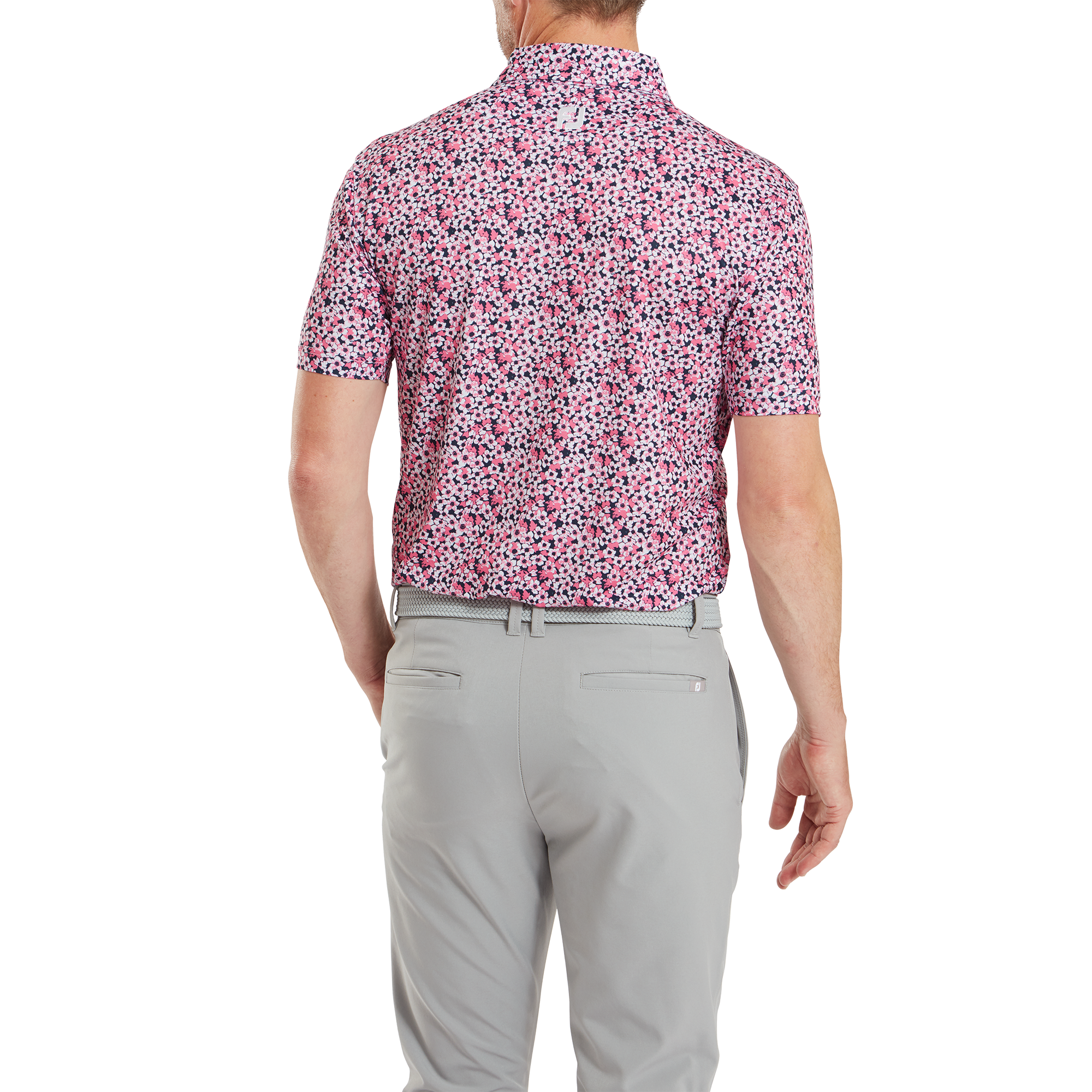 Polo en fil d'Ecosse imprim&eacute; Primev&egrave;re