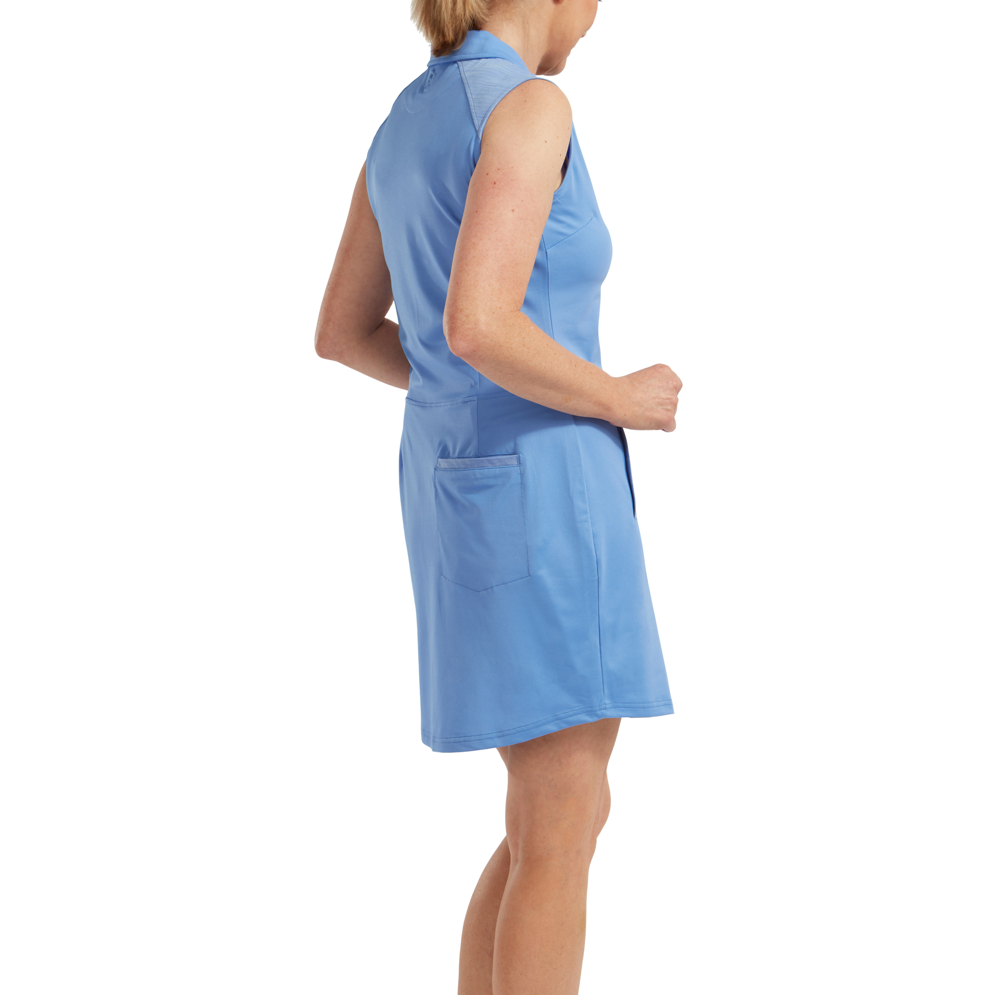 Robe &agrave; manches courtes en maill&eacute; piqu&eacute;e recouverte d'une couche laser Perf.