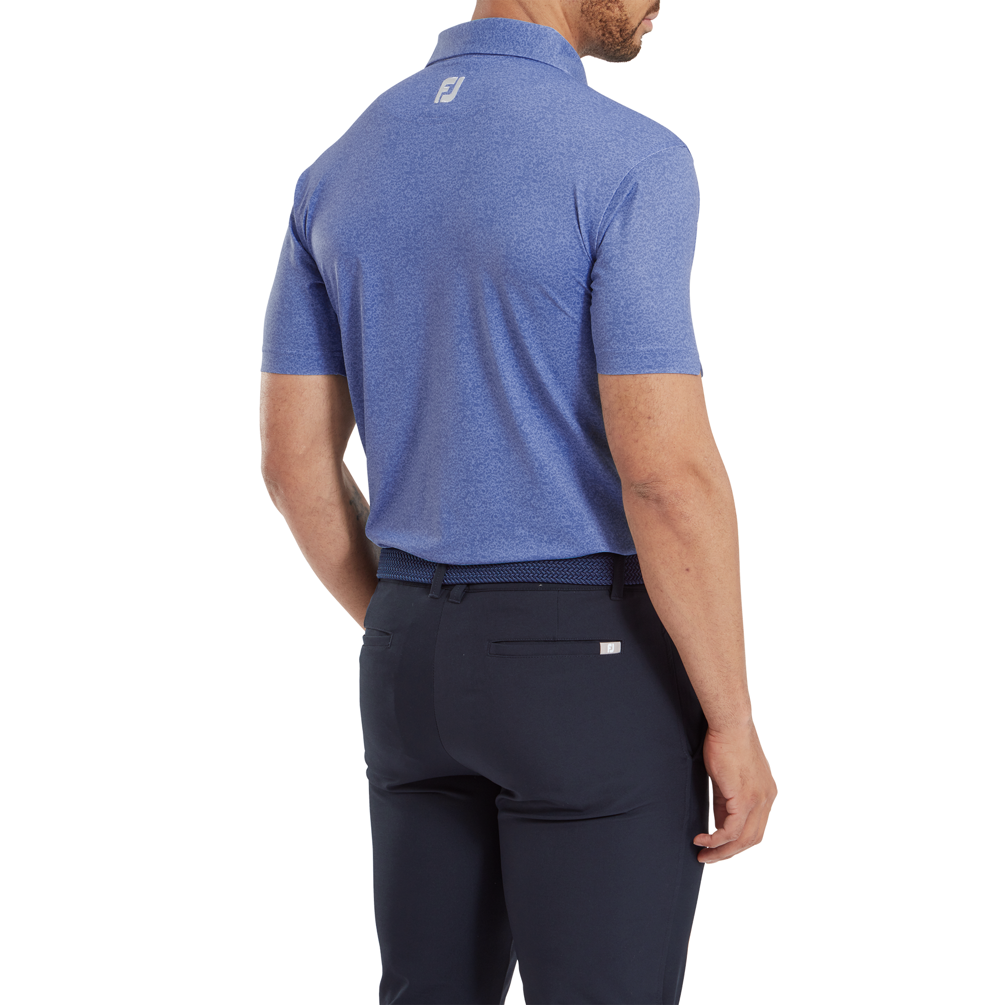 Texture Print Pique with Parachute Trim