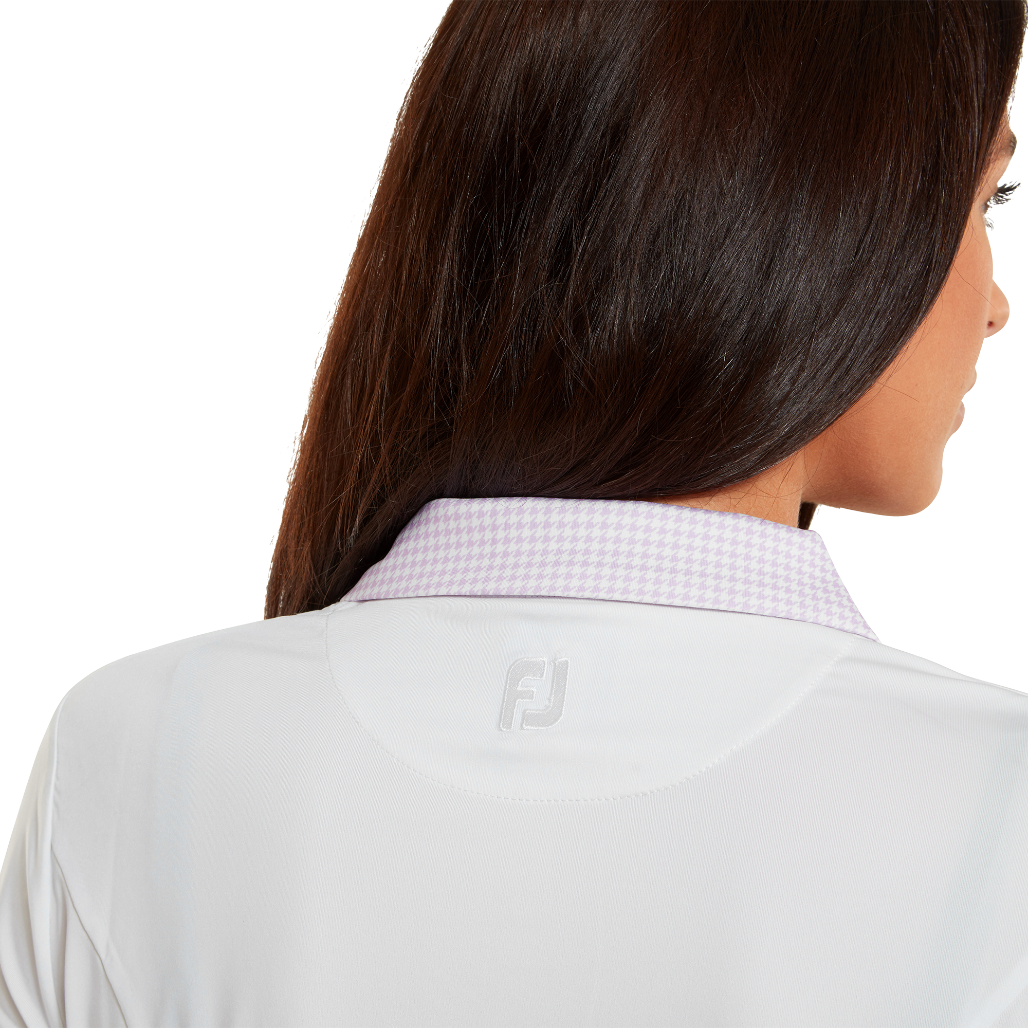 Houndstooth Trim 3/4 Sleeve Lisle