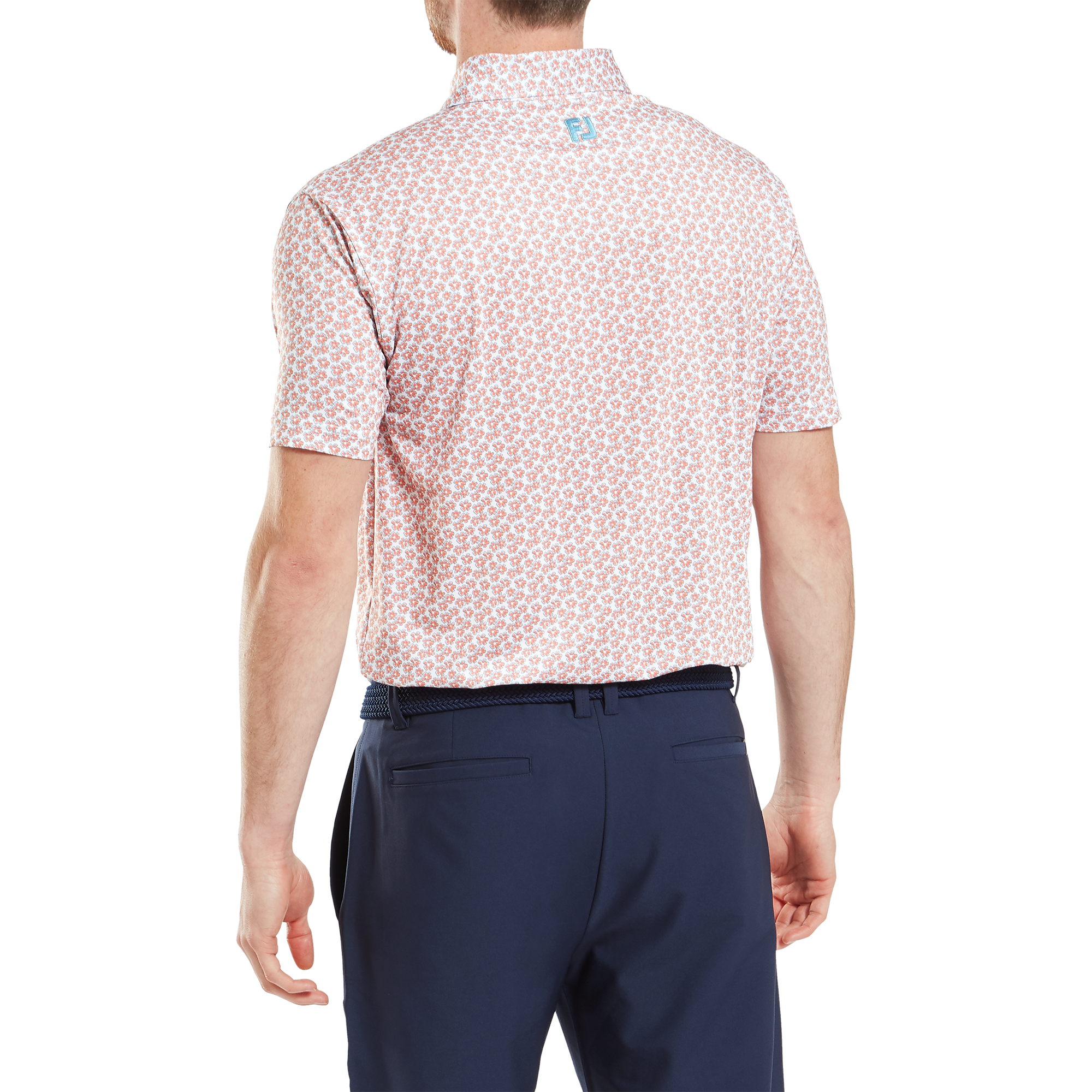 Polo en fil d'Ecosse impression florale