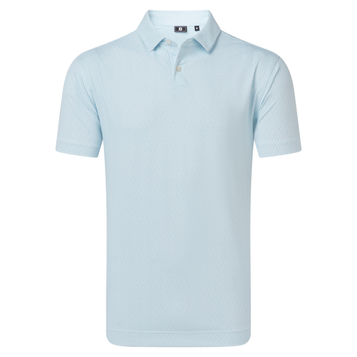 Polo piqu&eacute; &agrave; motifs g&eacute;om&eacute;triques modernistes