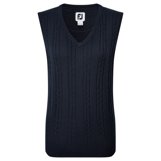 Women&#39;s Wool Blend Cable Knit V-Neck Vest