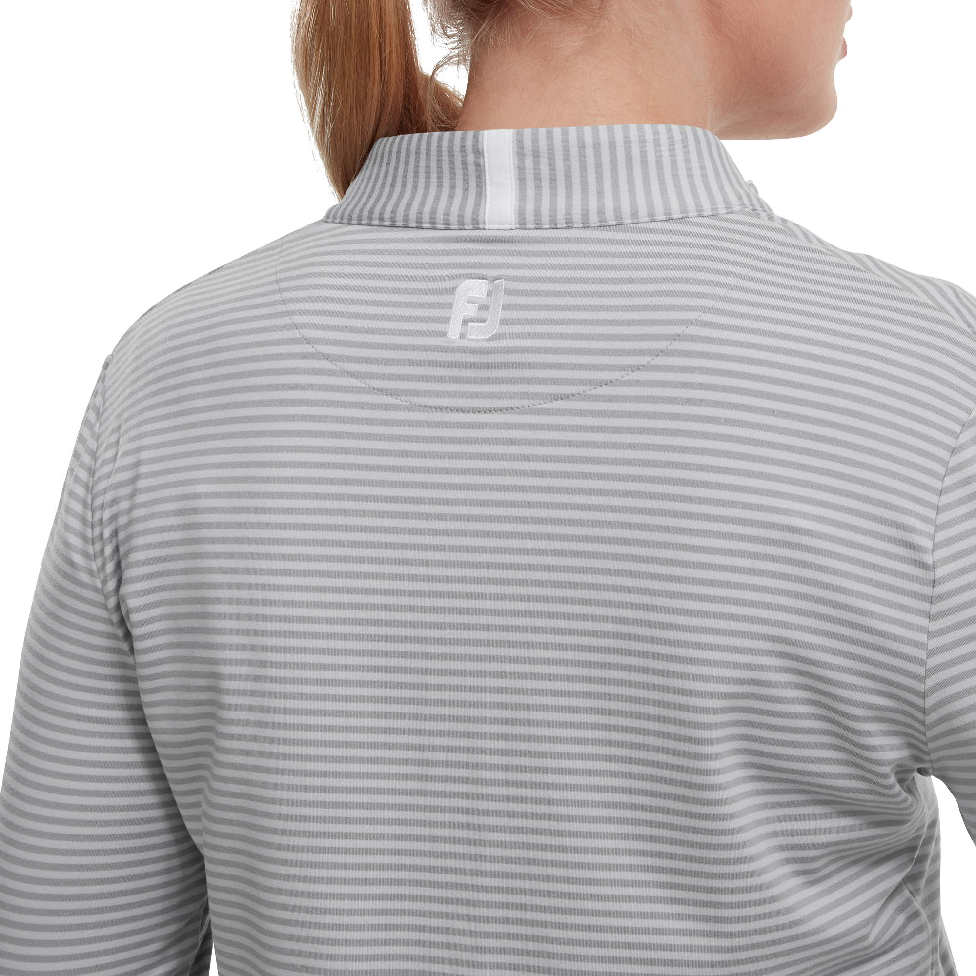 Full-Zip Lightweight Tonal Stripe Midlayer