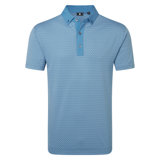 Polo Jacquard imprim&eacute; g&eacute;om&eacute;trique