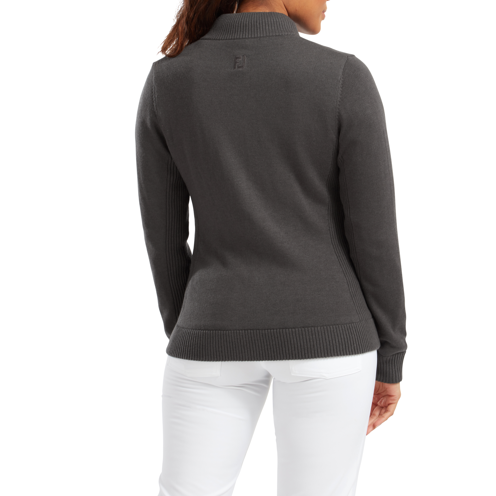 Women's Full-Zip Lined Wool Blend Pullover
