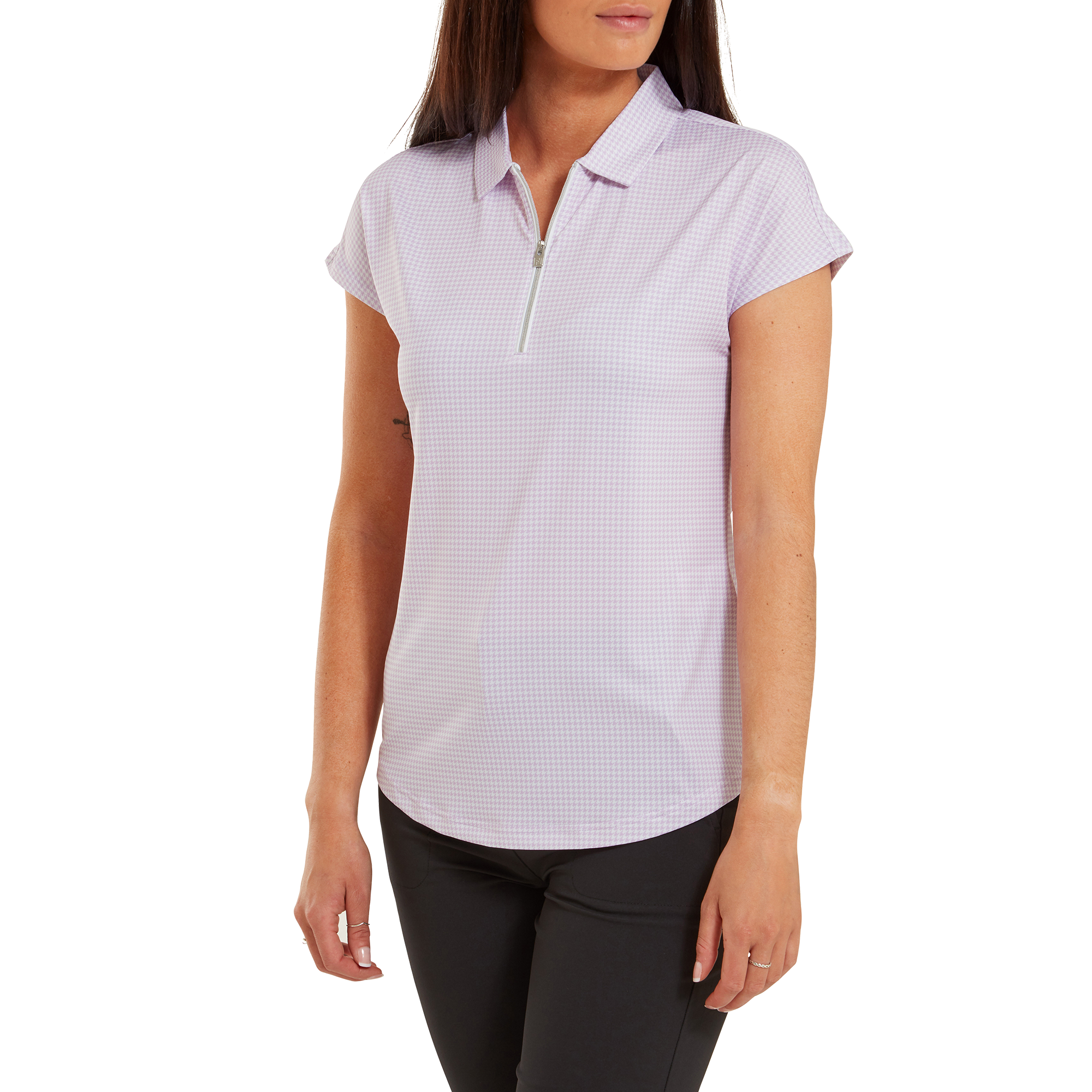 Houndstooth Print Lisle