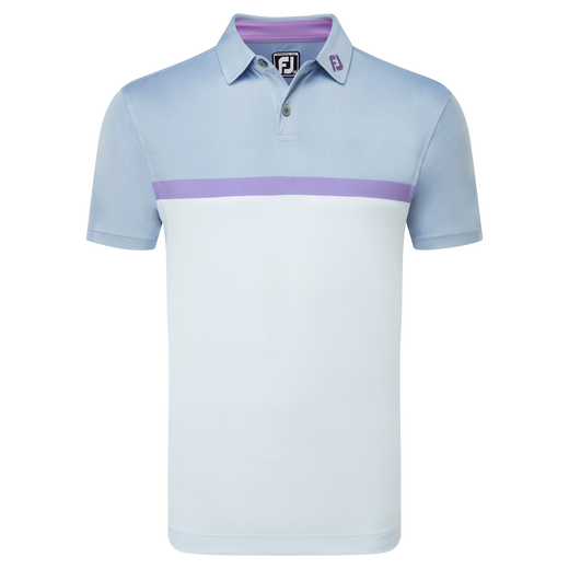 Polo Interlock avec blocs de couleurs